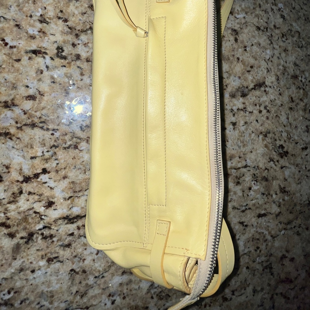 Vintage Prince Butter Yellow Leather Shoulder Bag